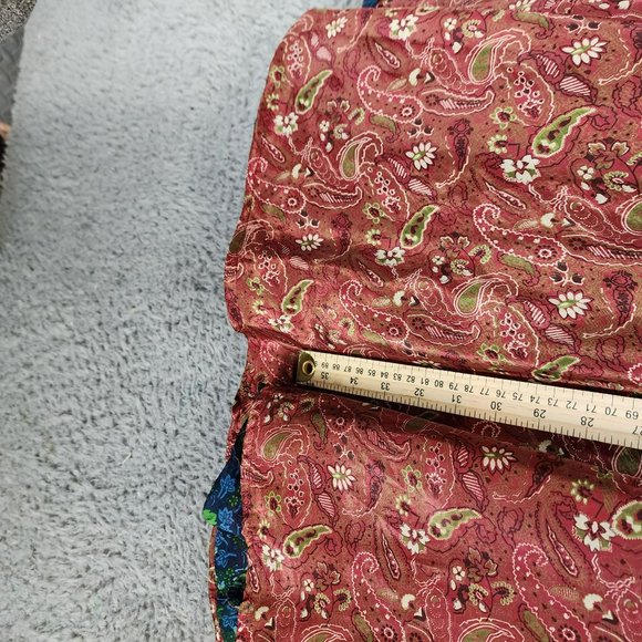 Reversible Wrap Skirt Womens One Size Red Blue Floral - Picture 4 of 6